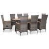 vidaXL Outdoor Dining Set Grey, Dark Grey