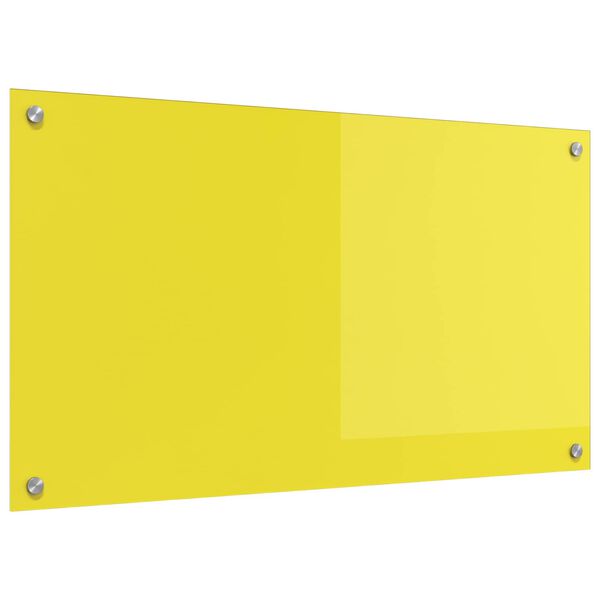 vidaXL Kitchen Backsplash Yellow 35.43 x 19.69 x 0.24 in