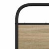 vidaXL Bed Frame Smoked Oak Steel, Engineered Wood Super King Durable