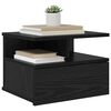 vidaXL Floating Nightstand Black Oak 15.75 x 12.20 x 10.63 in