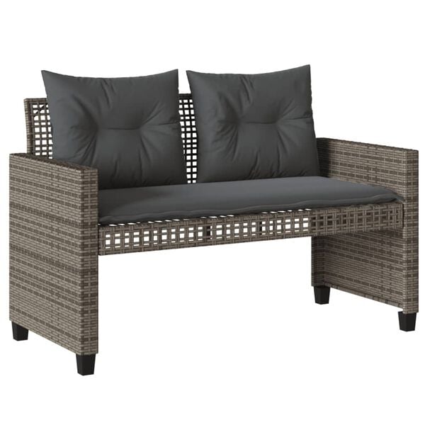 vidaXL Garden Sofa Set Set of 4 Grey PE rattan Medium Modular