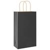 vidaXL Paper Bags 250 pcs with Handles Black 21x11x36 cm