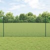 vidaXL Fence with Post Green 3.94 x 82.02 ft Steel and PVC