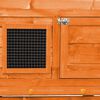 vidaXL Rabbit Hutch Brown Solid firwood, plywood, steel wire, polyester