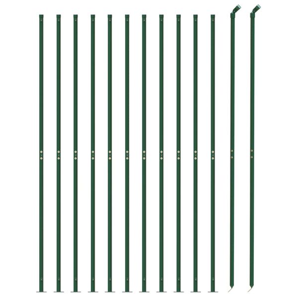 vidaXL Wire Mesh Fence with Flange Green 5.9x82.0'