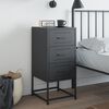 vidaXL Bedside Cabinet Anthracite Steel 14.2 x 15.4 x 30.7 in