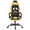 vidaXL Gaming Chair Black Faux leather Adjustable Height Swivel