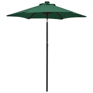 vidaXL Garden Umbrella Green and dark grey Polyester, Aluminum