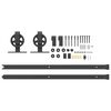vidaXL Sliding Door Hardware Kit 72.0 " Steel Black