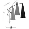 vidaXL Garden Umbrella Black Aluminum, Polyester Extra Large