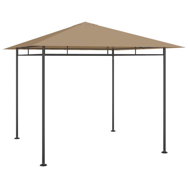 vidaXL Gazebo Taupe Steel, fabric (100% polyester) with PA coating Large