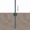 vidaXL Fence Post 5 pcs Green 31.50 in Steel