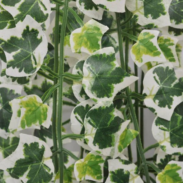 vidaXL Artificial Plant Set of 4 Variegated Green Plastic 35.4in