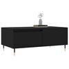 vidaXL Coffee Table Black Engineered wood, metal 35.4 x 19.7 x 14.4 in