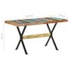 vidaXL Dining Table Multicolor