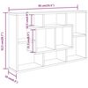 vidaXL Wall Shelf High Gloss White Engineered Wood 33.5 x 6.3 x 20.7 in