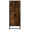 vidaXL Shoe Cabinet Smoked Oak Engineered Wood, Metal 29.5x15.0x38.4 in