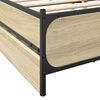 vidaXL Bed Frame Sonoma Oak Engineered Wood 47.2 x 78.7 in Bed Frame