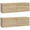 vidaXL TV Cabinet Set 6 Pieces Sonoma Oak Engineered Wood Various Sizes