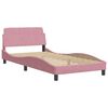 vidaXL Bed Frame Pink Velvet Twin Colorful Bed Frame Rectangular