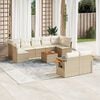 vidaXL Sofa Set Beige