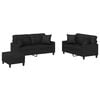 vidaXL Sofa Set Black
