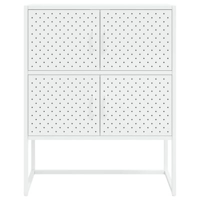 vidaXL Highboard White 31.5"x13.8"x39.4" Steel