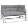 vidaXL Pallet Cushion Grey Polyester 47.2 x 31.5 in