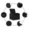 vidaXL Electric Recliner Chair Black Faux leather, Metal, Plywood Standard