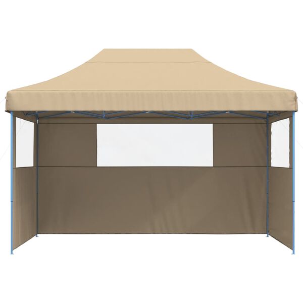 vidaXL Party Tent Beige roof, Blue frame