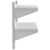vidaXL Wall Shelf Silver Stainless Steel 29.5 x 11.8 x 23.6 in