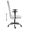 vidaXL Office Chair White Mesh Fabric, Faux Leather, Metal, Plywood
