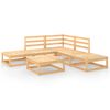 vidaXL Garden Lounge Set Natural Wood Solid Pine Wood Medium Modular
