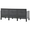 vidaXL Garden Sofa Anthracite Polypropylene with rattan look Standard size