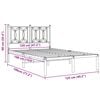 vidaXL Bed Frame Black Steel Small Double Bed Frame Rectangular