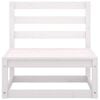 vidaXL Wooden Lounge Set White Solid pinewood, fabric (100% polyester)