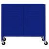 vidaXL Storage Cabinet Navy Blue Steel Medium Adjustable Armrests