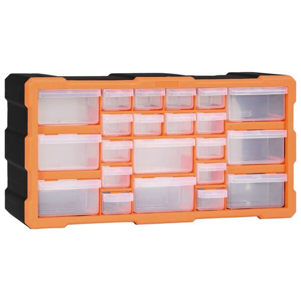 vidaXL Multi-drawer Organizer with 22 Drawers 19.3"x6.3"x10"
