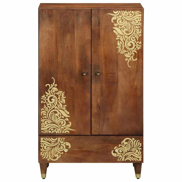 vidaXL Highboard Brown 23.62 x 12.99 x 39.37 in Solid Mango Wood