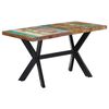vidaXL Dining Table Various shades of wood, Steel