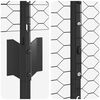 vidaXL Fence with Post Grey 4.59 x 82.02 ft Steel