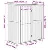 vidaXL Garden Shed Grey Galvanized Steel Large Garden Shed Rectangular