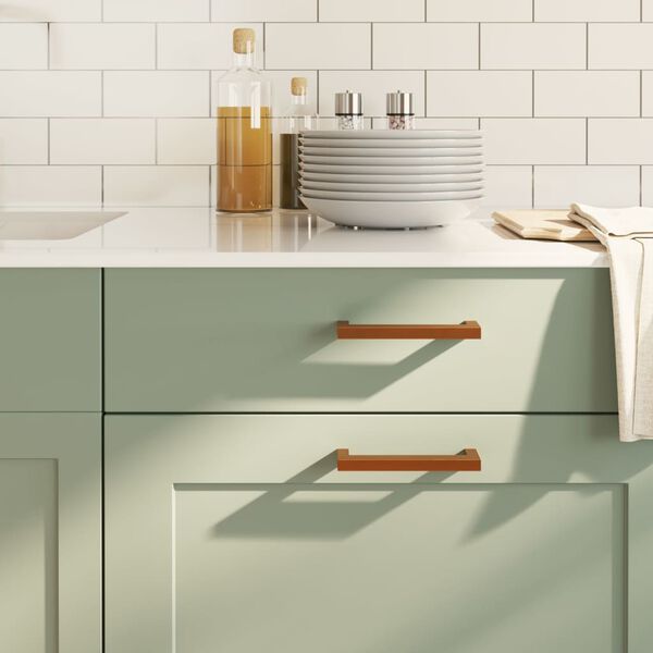 vidaXL Cabinet Handle Set of 10 Bronze Stainless Steel Durable