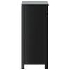 vidaXL Bathroom Cabinet Black Solid pine wood, engineered wood, metal