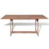 vidaXL Dining Table Warm Teak Brown Fine sanded teak hardwood