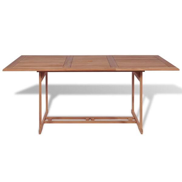 vidaXL Dining Table Warm Teak Brown Fine sanded teak hardwood