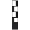 vidaXL Bookcase Black Engineered wood Tall Bookcase Rectangular