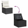 vidaXL Garden Sofa Set Black PE rattan Large Modular Garden Sofa Set