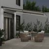 vidaXL Retractable Awning Gray and White