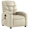 vidaXL Electric Massage Recliner Chair Cream